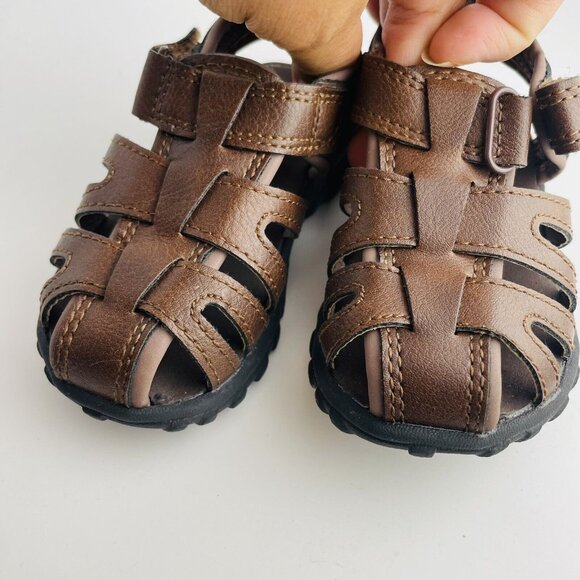 Carter’s Sandals‎ Fisherman Vasco Toddler Size 5M Brown Summer Shoes - Picture 7 of 8